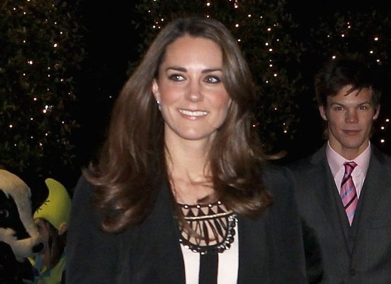 a revealing dress worn by kate middleton at a 2002 charity event. See Kate on her first public
