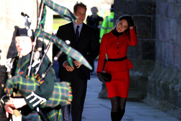 kate middleton red coat kate middleton prince william st andrews. Prince William and Kate